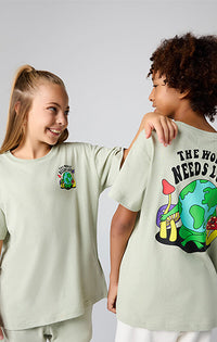 Champion Eco Future T-Shirt Verde Con Stampe Bambini — immagine 3