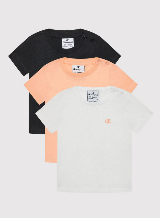 Champion Ensemble de 3 T-shirts Multicolores pour Bébés Filles