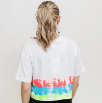 Champion Tie Dye Raw T-Shirt Bianca Bambine Ragazze — immagine 2