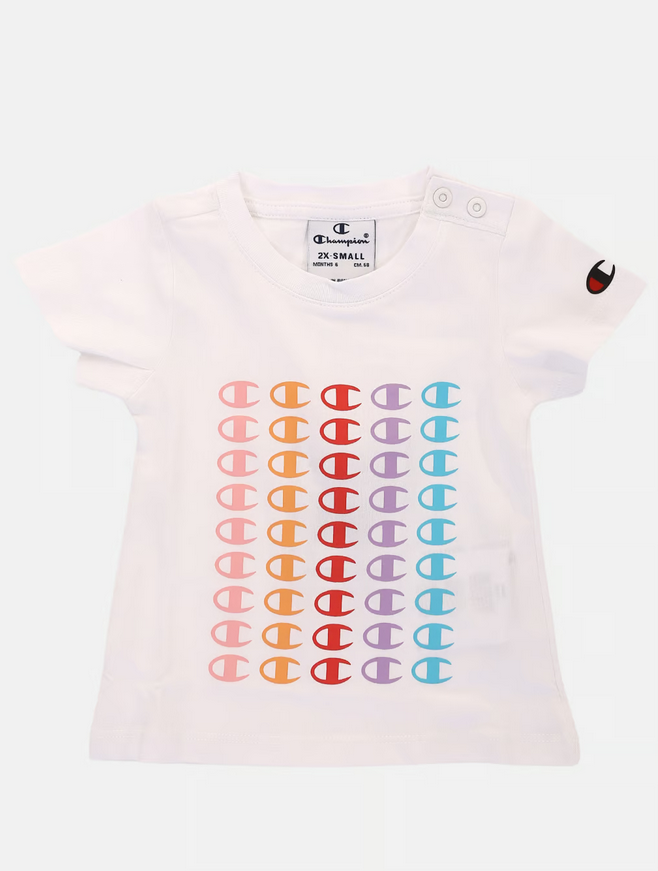 Champion Crewneck T-Shirt Bianca Bambina