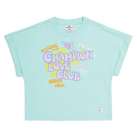 Champion Crewneck K T-Shirt Verde Acqua Bambina — immagine 1