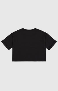Champion Oversize Cropped T-Shirt Nera Bambina — immagine 2