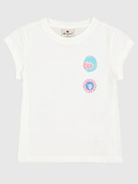 Champion Graphic Ss Tee T-Shirt Bianca Bambina — immagine 1