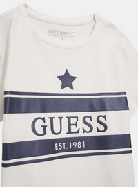 Guess Kids T-Shirt Blanc Bleu Bébés Filles — immagine 2