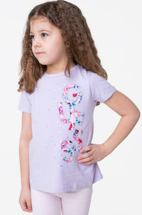 Guess Kids T-Shirt Lilla Glitterata Bambina — immagine 1