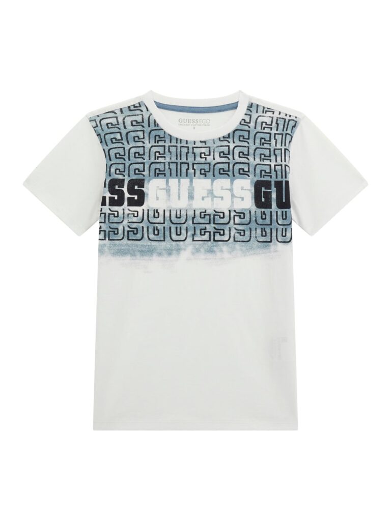 T-shirt graphique Guess Kids blanche avec imprimés pour enfant