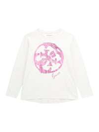 Guess Kids T-shirt manches longues blanc Enfant Fille — immagine 1