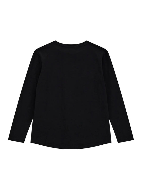 Guess Maglietta Maniche Lunghe Nera Oro Bambini