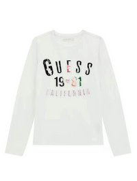 Guess Kids T-shirt manches longues blanc Enfant Fille — immagine 1