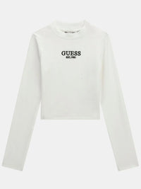 Guess Kids T-shirt manches longues blanche bébé fille — immagine 1