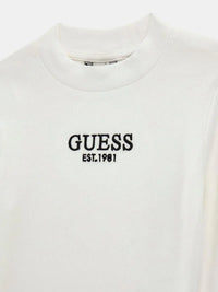 Guess Kids T-shirt manches longues blanche bébé fille — immagine 2