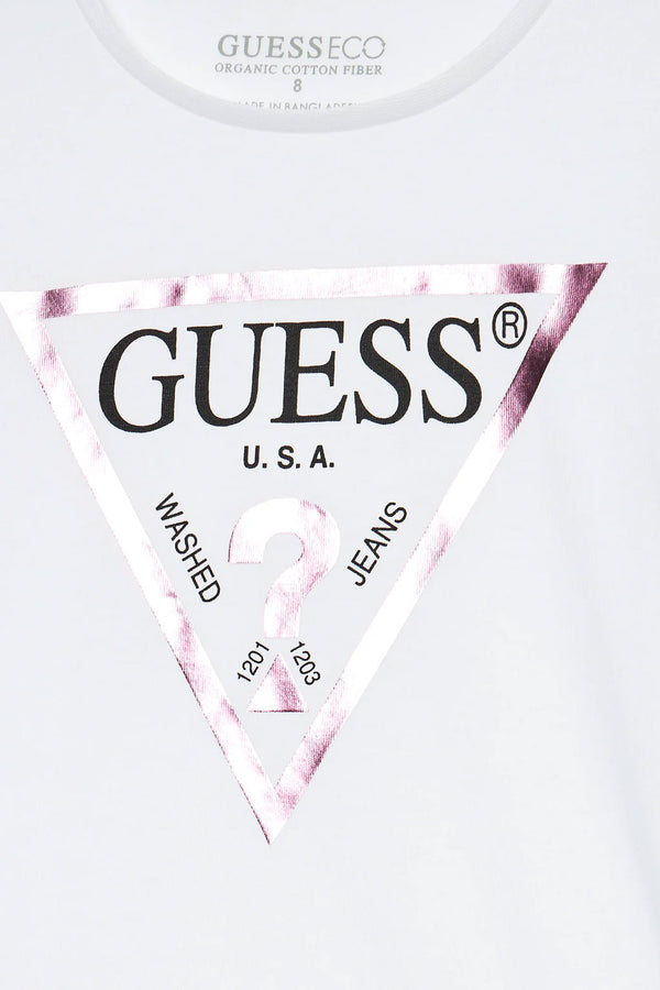 Guess Kids Maglia Maniche Lunghe Bianca Bambina