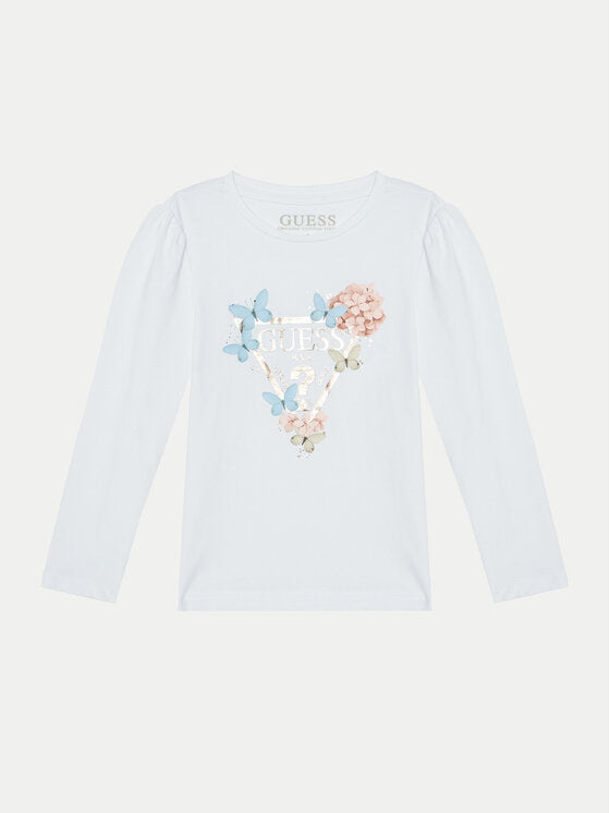 Guess Kids Tee-shirt blanc avec imprimé fille