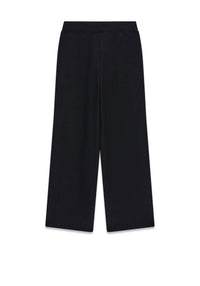 Guess Pantalon de jogging Palazzo Noir brossé pour fille avec lettrage brodé fuchsia — immagine 2