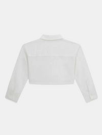 Guess Camicia Bianca Crop Con Paiette Gioiello — immagine 2
