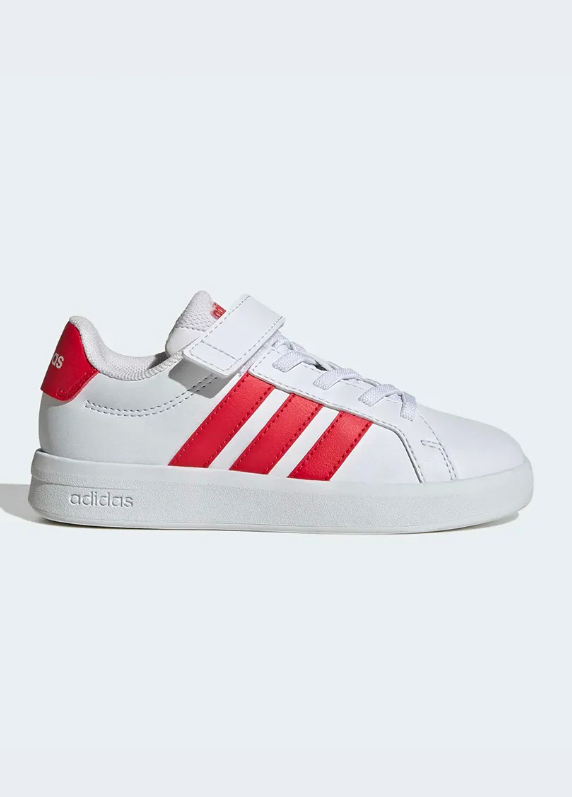 ADIDAS GRAND COURT 3.0 CHAUSSURE BLANCHE ET ROUGE ENFANT