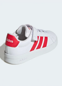 ADIDAS GRAND COURT 3.0 CHAUSSURE BLANCHE ET ROUGE ENFANT — immagine 3