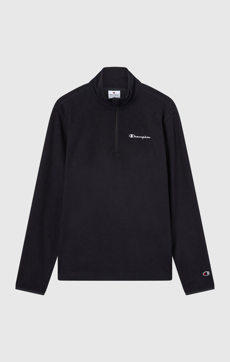 CHAMPION SWEAT EN MICRO-POLAIRE NOIR AVEC DEMI-ZIP HOMME