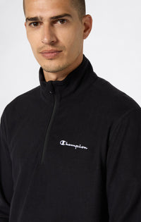 CHAMPION SWEAT EN MICRO-POLAIRE NOIR AVEC DEMI-ZIP HOMME — immagine 4