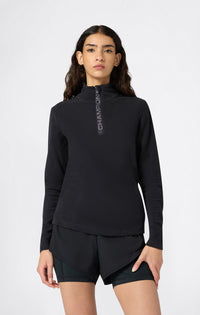 CHAMPION Micro Polaire Demi-Zip Femme Noir — immagine 3