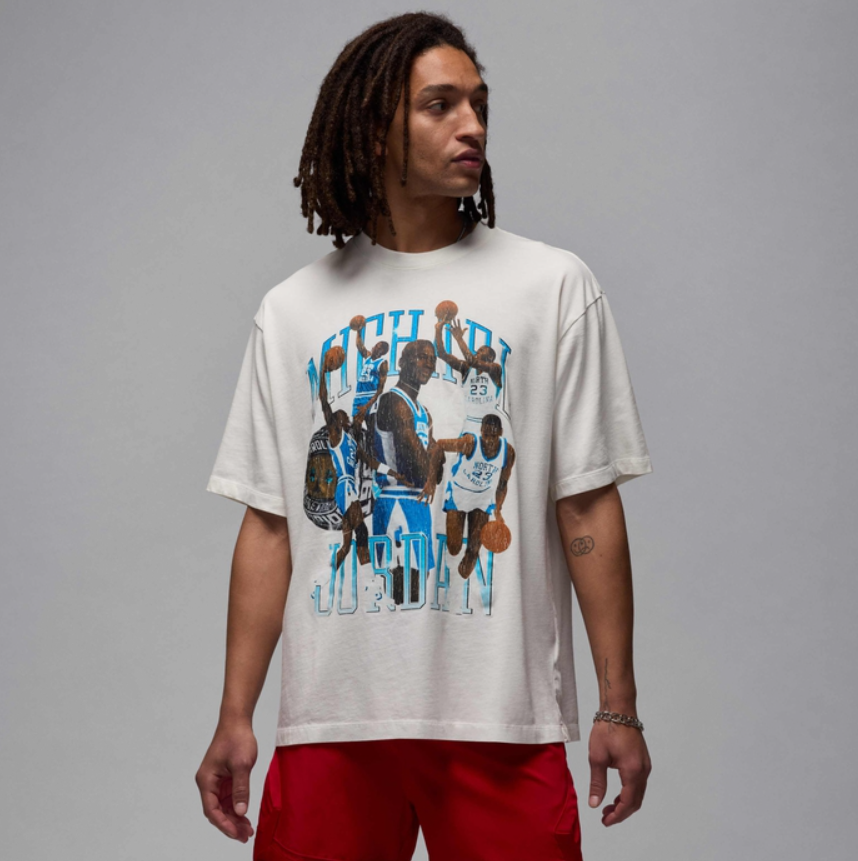 JORDAN T-SHIRT Flight Essentials white uomo