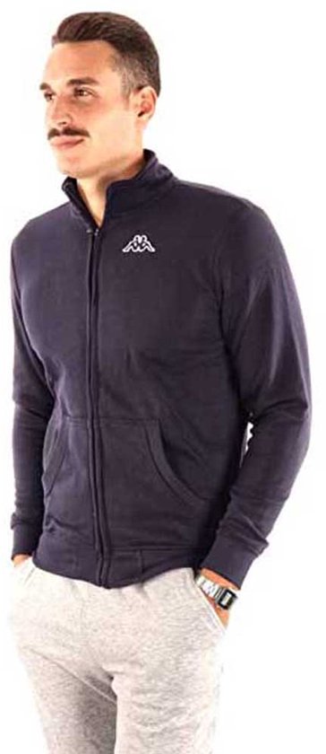 Kappa Logo Korpo Zentil Fleece Felpa Chiusura Zip Blu Uomo