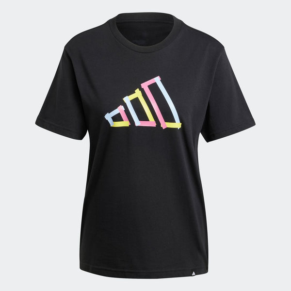 Adidas Tech Fill Graphic Tee W T-Shirt Nera Donna