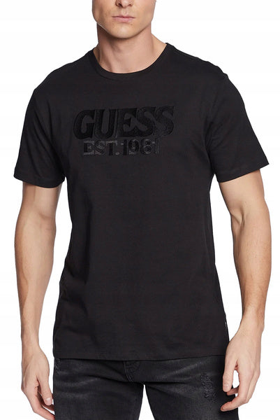 Guess Slim Fit T-Shirt Nera Uomo