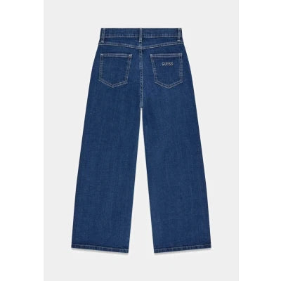 GUESS JEANS DRITTO CON STRASS LUNGO LA GAMBA, REGOLABILE IN VITA
