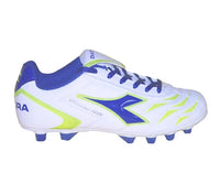 Diadora Classic Aris Jr Chaussures De Football Blanches Bleues Enfants — immagine 1