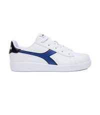Diadora Game P GS Chaussures Blanches Bleues Enfants Garçons — immagine 1