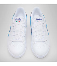 Diadora Game P GS Chaussures Blanches Bleues Enfants Garçons — immagine 2