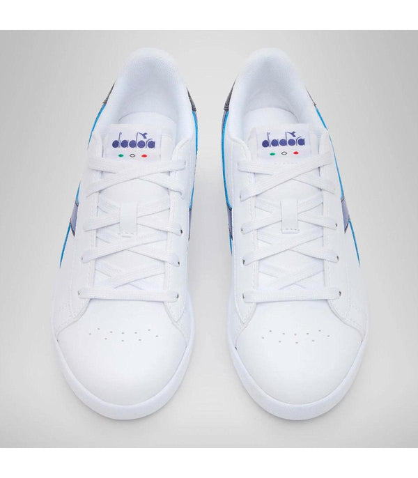 Diadora Game P GS Scarpe Bianche Blu Bambini Ragazzi