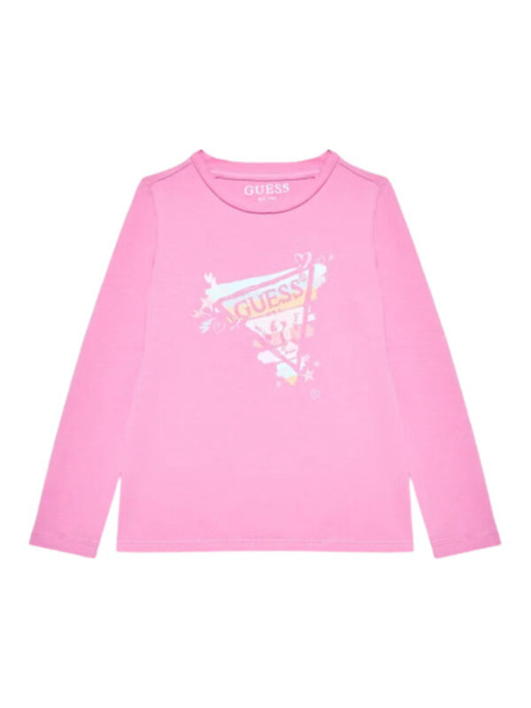 Guess Logo Felpa girocollo Rosa Bambina