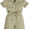 Guess Kids Tuta in Lyocell Verde Bambina