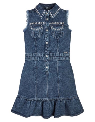 Guess Vestito Di Jeans Blu Denim Bambina