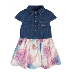 Guess Vestito Di Jeans Blu Denim Bambina