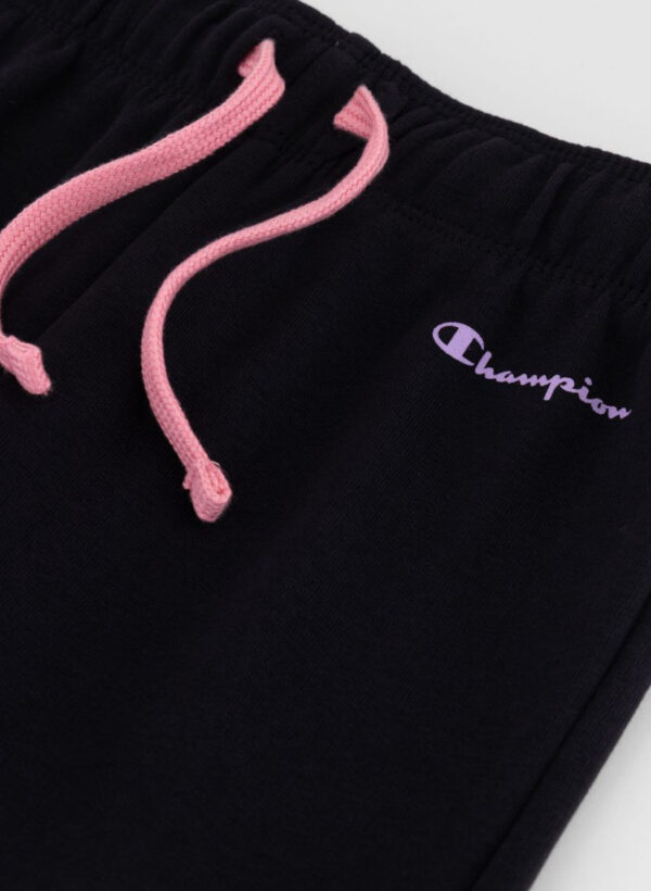 Champion Elastic Cuff Legacy Pantaloni Tuta Neri Bambina
