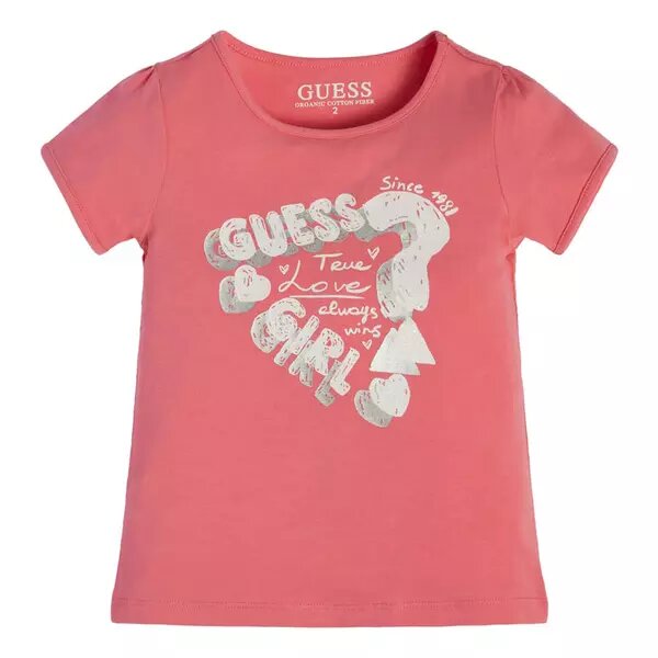 Guess Ss  T-shirt Rosa Bambina