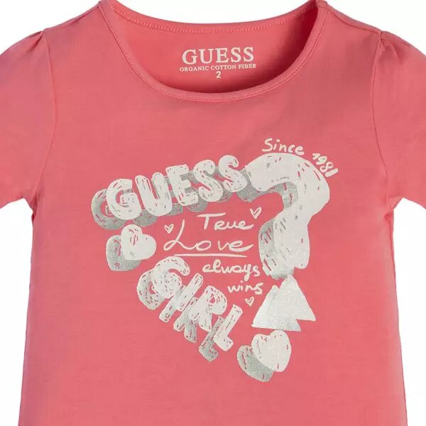 Guess Ss  T-shirt Rosa Bambina