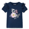 Guess Glitter Grow T-shirt Blu Bambina