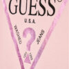 Guess T-shirt logo triangolo effetto laminato Rosa Bambina