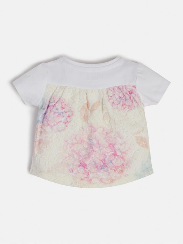 Guess T-shirt  a manica corta e stampa a colori Bianca Bambina