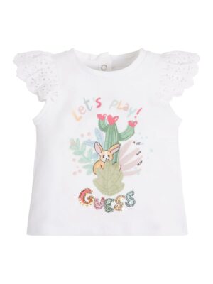 Guess T-shirt Smanicata Bianca Bambina