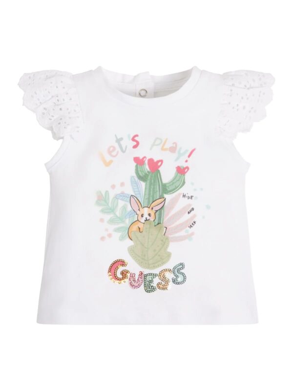 Guess T-shirt Smanicata Bianca Bambina