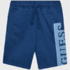 Guess Pantaloncini con logo blu navy Bambini Ragazzi