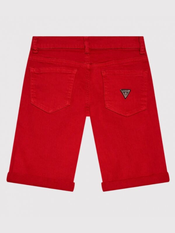 Guess Bermuda Di Jeans Rosso Denim  Bambino