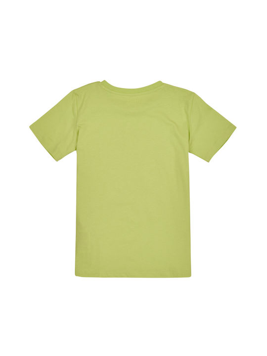 Guess T-shirt Verde Con Logo Centrale Bambini