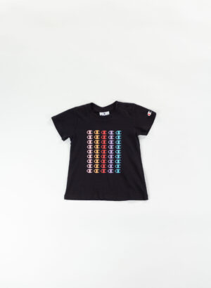 Champion Crewneck T-shirt Nera Bambina