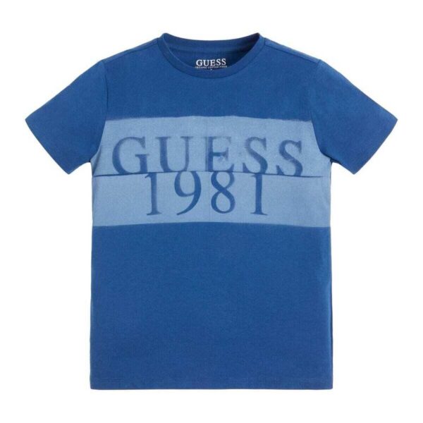 Guess Ss T-shirt Blu Bambino